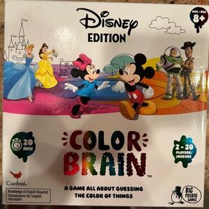 Disney Edition Color Brain Card Game Ages 8 to Adult Allows for 2-20 players.